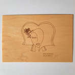ABCA01 - Carte postale en bois