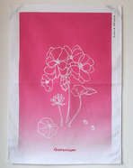 WTTO12 - Torchon fleur de géranium ambiance rose vif