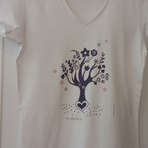 TTTT133 - Tee-shirt arbre de vie blanc TXL