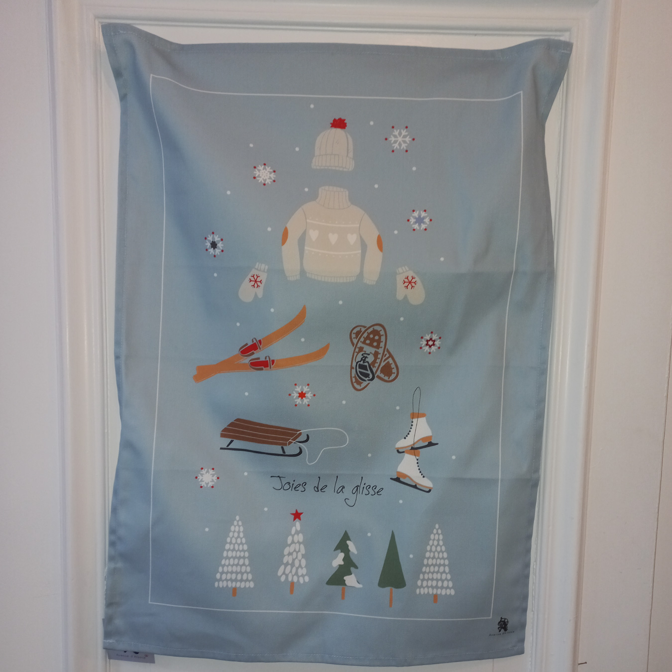 Torchon bleu ciel Joies de la glisse – Image 2