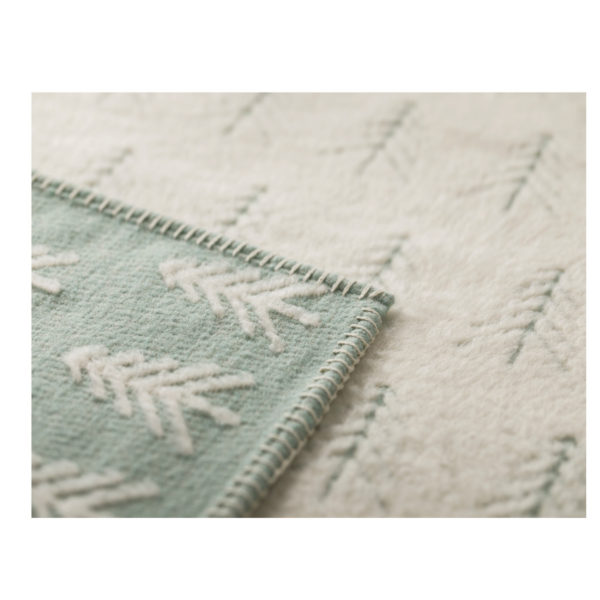 Plaid vert sapins blancs