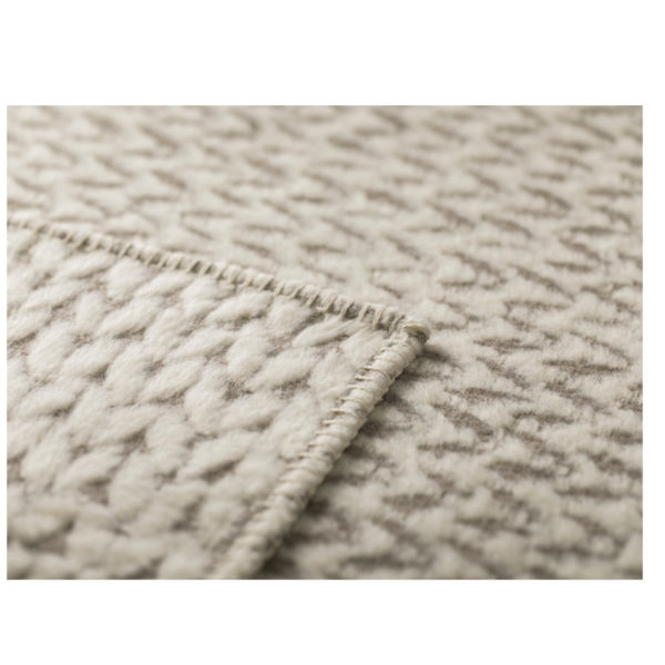 Plaid écru effet tricoté – Image 3