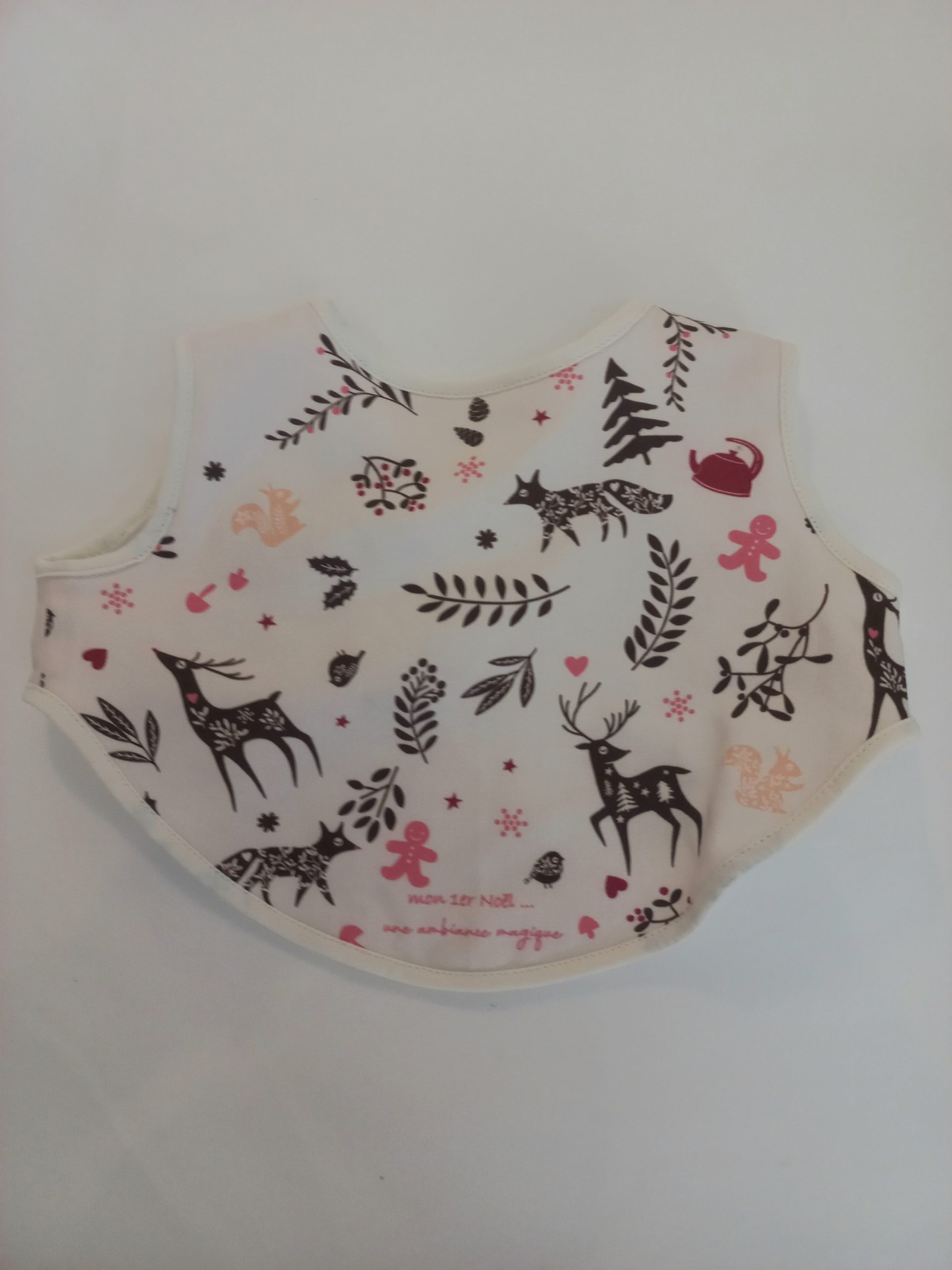 Bavoir brassière bébé "mon 1er Noël" rouge