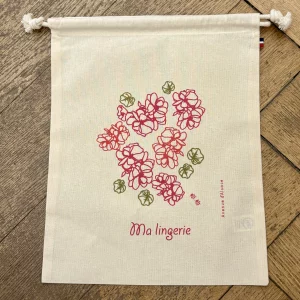 Sac à lingerie "géraniums"