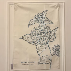 Torchon blanc "hortensia"