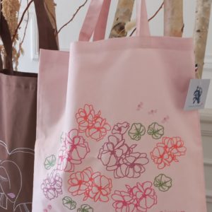 Sac shopping rose- "géranium"