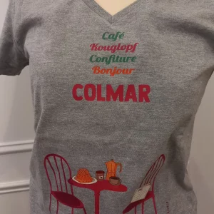 tee-shirt gris chiné Café alsacien kouglopf DNA